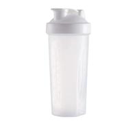1 Pcs Plastic Protein Shaker Bottle With Metal Mixing Ball(White-600ml)