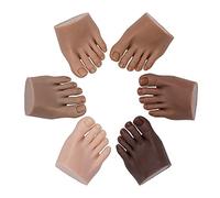 1. PCS. Pratica del Calice in Silicone Realistico Modello Piede dell'ingresso chiodo Manicure Falso Piedino con la Clip Esposizione di Scarpe(Right 6)