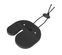 1 PCS Protezione del tiro con l'arco della linguetta del guanto della protezione della protezione della linguetta del tiro di protezione della guardia del dito di cuoio della mucca, Nero