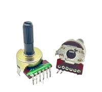 1 PCS RK161 tipo doppio potenziometro B50K lunghezza asse 20 mm, potenziometro del volume a sei pin da 6 piedi