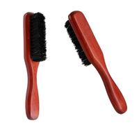 1 Pcs Spazzola da Barba di Qualità - Setole di Cinghiale Autentiche e Manico in Legno di Pero - Adatta per Barbe Corte a Medie - Favorisce la Crescita e Ammorbidisce - Lunghezza 15 cm