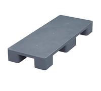 1 Pedane in Plastica Impermeabile, Bancale Plastica HDPE, Stampaggio Monoblocco, Carico Statico 500 Kg, per Scatole di Carico, Fusti di Petrolio(Gray,100 * 40 * 12cm/39 * 16 * 5in)