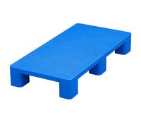 1 Pedane in Plastica Impermeabile, Bancale Plastica HDPE, Stampaggio Monoblocco, Carico Statico 500 Kg, per Scatole di Carico, Fusti di Petrolio(Blue,100 * 40 * 12cm/39 * 16 * 5in)