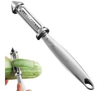 1 pelapatate in acciaio inox, utensile per sbucciare frutta e verdura versatile, strumento 2 in 1 e trituratore, adatto per cucina, frutta, carote, mele, verdure, melanzane, cetrioli