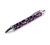 1 penna a sfera per uomini e donne, gotica magia strega strega Trippy funghi viola penne retrattili ad asciugatura rapida inchiostro nero penne da scrittura 0,5 mm forniture per studio ufficio
