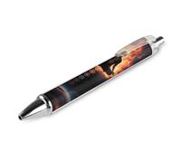 1 penna a sfera retrattile da 0,5 mm con inchiostro nero liquido liscio nero nero sette chakra, per yoga, meditazione, con impugnatura ergonomica e confortevole, ad asciugatura rapida e senza