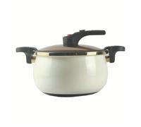 1 pentola micro, smalto meglio utilizzato, for stufati è una che cuoce il cibo più velocemente, a pressione sicura for zuppa(WHITE)