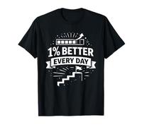 1 per Cento Migliore Ogni Giorno Crescita Mindset Design Maglietta
