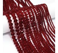 1 Perla distanziatore in cristallo abaco rosso scuro trasparente piatto, versatile e adatto a tutti gli abbinamenti, ideale per la realizzazione artigianale di braccialetti, collane e gioielli, adatto