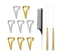 1 Pettine, 8 Dita Per Intrecciare E 2 Uncinetti, Strumenti Per Intrecciare I Capelli, Strumenti Per Acconciature, Accessori Per Acconciature