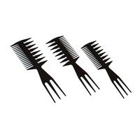 1 pettine a denti grandi a doppio dente laterale per barbiere e colorare i capelli, spazzola per capelli a forma di lisca di pesce, strumento per lo styling dei capelli, 3 pezzi