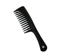 1 pettine for parrucchieri, spazzola professionale for la cura dei capelli, for lo styling durevole, for ricci, lunghi e bagnati, districante a denti larghi(Black)