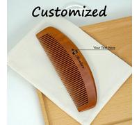 1 Pettine in legno personalizzato, spazzola anti-statica in legno con sacchetto con cordoncino, incisione laser con nome personalizzato, per districare e modellare capelli ricci, sottili, spessi, ondu