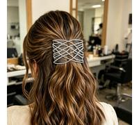 1 pettine magico per capelli con perline bianche, elastico a doppia faccia, accessorio minimalista invisibile per lo styling dei capelli per l'uso quotidiano