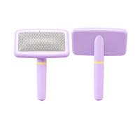1 pettine per cani e gatti, spazzola ad ago per toelettatura di cani di piccola taglia e cuccioli, strumento efficace per la rimozione dei peli (viola)