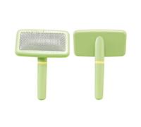 1 pettine per cani e gatti, spazzola ad ago per toelettatura di cani di piccola taglia e cuccioli, strumento efficace per la rimozione dei peli (verde)