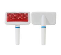 1 pettine per cani e gatti, spazzola ad ago per toelettatura di cani di piccola taglia e cuccioli, strumento efficace per la rimozione dei peli (bianco)