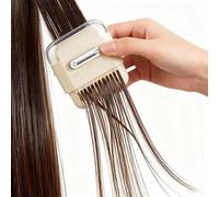 1 pettine per frangia 2 in 1 portatile e strumento per lo styling compatto multifunzionale per tagliare la riparazione dei capelli randagi da viaggio, bianco