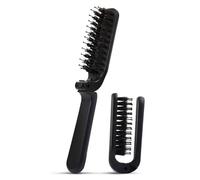 1 pettine pieghevole da viaggio, portatile, antistatico, tascabile, per donne e uomini, colore: nero