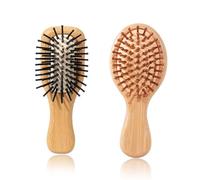 1 Pettine Rotondo A Cuscino D'Aria E 1 Mini Pettine A Cuscino D'Aria, Pettine A Cuscino D'Aria In Legno, Pettine Per Massaggi, Strumenti Per Lo Styling Dei Capelli, Pettine Per La Casa