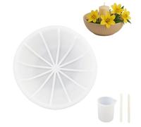 1 Pezzi 20 x 7 cm Stampo in silicone con Tazza di misura e Mescolare bastone,Stampo in Resina Epossidica Ciotola, Stampo Resina Epossidica,Vassoio In Silicone Rotondo