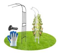 1 Pezzi Arco In Metallo A Mezza Parete Arco Giardino Per Glicine, Sostegno Per Piante Rampicanti, Pergolati Da Giardino, ArcoDi Rose A Mezza Arcata, Arcos Nuziale Decorazione Celebrativa(White,2.4M*2.