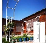 1 Pezzi Arco in Metallo A Mezza Parete - Traliccio, ArcoDa Giardino Gazebo in Metallo per Pergolato da Giardino, Arco per Matrimonio Montato A Parete(White,1.8M*2.4m/5.9FT*7.8FT)