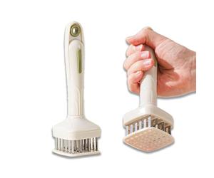 1 pezzi Batticarne Acciaio Inox Professionale, Batticarne, Strumento per Inteneritori di Carne, Adatto per cucinare varie carni in cucina, come maiale, pollo, pesce, manzo, agnello, ecc. (grigio)