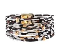 1 pezzi Bracciali in pelle intrecciata per bracciali da uomo e da donna, Multilayer Leather Wrap Tessuto Punk Sezione In Pelle Bracciali Per Uomo Bracelets for Women Girls