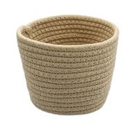 1 pezzi cestini portaoggetti multiuso,cesto portaoggetti in corda di cotone,cestino portaoggetti bagno, resistente,per organizer cosmetici, libri(cachi)