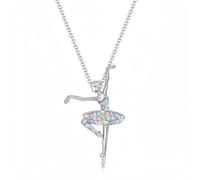 1 Pezzi Collana per Ragazza e Ballerina con Ciondolo a Forma di Ballerina Classica, Regalo per Amanti della Danza e dello Spettacolo, Gioiello Elegante per Bambine e Donne