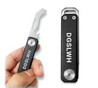 1 pezzi Coltello Multiuso Pieghevole Acciaio Inossidabile, Taglierina Multiuso, Coltellino Tascabile, Apertura della bottiglia e unboxing 2 in 1, adatto per ufficio, scuola e uso domestico (nero)