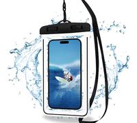 1 Pezzi Custodia Impermeabile Smartphone,Cover Subacquea,Custodia Impermeabile Iph-one,Busta Impermeabile Mare,Cover Impermeabile,per Schermi Inferiori a 6,8 Pollici(Nero)