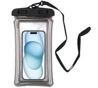 1 Pezzi Custodia Impermeabile Smartphone,Cover Telefono Subacquea,Borsa Impermeabile,per iPhone 16 15 Samsung S25 S24 Ecc,IPX8 impermeabile,Fino a 6.7 Pollice(Con cuscino d'aria,Nero trasparente)