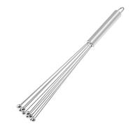 1 Pezzi Fruste da Cucina in Acciaio Inox,Sbattitore Manuale Con 10 Corde per Frusta Impasto Uova e Schiuma di Latte Robusto e Durevole non Facile da Arrugginire Antiscivolo Molto Pulire (10 Pollici)