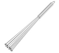 1 Pezzi Fruste da Cucina in Acciaio Inox,Sbattitore Manuale Con 10 Corde per Frusta Impasto Uova e Schiuma di Latte Robusto e Durevole non Facile da Arrugginire Antiscivolo Molto Pulire (12 Pollici)