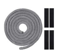 1 Pezzi Guarnizione per Porta Stufa+4 Nastri,Guarnizione Stufa a Legna,Fibra di Vetro Corda Ignifuga per Stufa,per Camino,Stufe,Resistente Fino a 450-550℃(10mm*2m,Grigio)