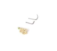 1 pezzi moda SL a forma di naso borchie Piercing acciaio inossidabile 20G serpente zircone narice vite indiano naso anello piercing gioielli moda trattamento