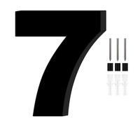 1 Pezzi Numero Civico Esterno,Numeri Civici da Esterno,Numero Civico,Numeri Civici,Numero Civico Esterno Personalizzato,Targa Numero Civico Esterno,Altezza 20cm,Nero(Numero 7)