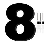 1 Pezzi Numero Civico Esterno,Numeri Civici da Esterno,Numero Civico,Numeri Civici,Numero Civico Esterno Personalizzato,Targa Numero Civico Esterno,Altezza 20cm,Nero(Numero 8)