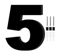 1 Pezzi Numero Civico Esterno,Numeri Civici da Esterno,Numero Civico,Numeri Civici,Numero Civico Esterno Personalizzato,Targa Numero Civico Esterno,Altezza 20cm,Nero(Numero 5)