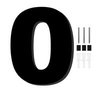 1 Pezzi Numero Civico Esterno,Numeri Civici da Esterno,Numero Civico,Numeri Civici,Numero Civico Esterno Personalizzato,Targa Numero Civico Esterno,Altezza 20cm,Nero(Numero 0)