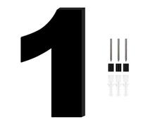1 Pezzi Numero Civico Esterno,Numeri Civici da Esterno,Numero Civico,Numeri Civici,Numero Civico Esterno Personalizzato,Targa Numero Civico Esterno,Altezza 20cm,Nero(Numero 1)