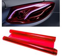 1 Pezzi pellicola oscurante fari auto 120cm*30cm pellicola fari auto trasparente per fari auto pellicola per fari dell'auto pellicola per fari auto pellicola oscurante fari anteriori auto Rosso
