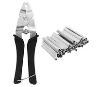 1 Pezzi Pinza Anelli con Unghie e Nghi Tipo M,Pinze Anello Fissaggio Reti e Gabbie Pinza Semi-automatica Resistente,Set Attrezzi Manuali,per Applicazioni Costruzione