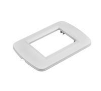1 Pezzi Placca Plastica Ovale, 3 Moduli Posti Per Scatola 503, Compatibile Con Bticino Living Light, Colore Bianco Completo, Serie MBL