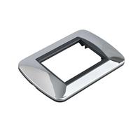 1 Pezzi Placca Plastica Ovale, 3 Moduli Posti Per Scatola 503, Compatibile Con Bticino Living Light, Colore Cromato Lucido, Serie MBL