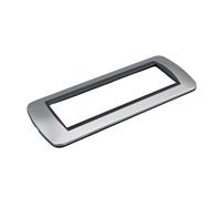 1 Pezzi Placca Plastica Ovale, 7 Moduli Posti Per Scatola 506/507, Compatibile Con Bticino Living Light, Colore Grigio/Silver, Serie MBL