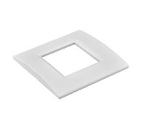 1 Pezzi Placca Plastica Quadrata, 2 Moduli Posti Per Scatola 502, Compatibile Con Bticino Living Light, Colore Bianco, Serie MBL