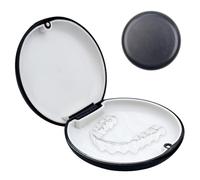 1 pezzi Porta Bite Dentale Portatile,porta apparecchio denti,custodia per retainer,per Paradenti,dentiere,Protettori Dentali(Nero)